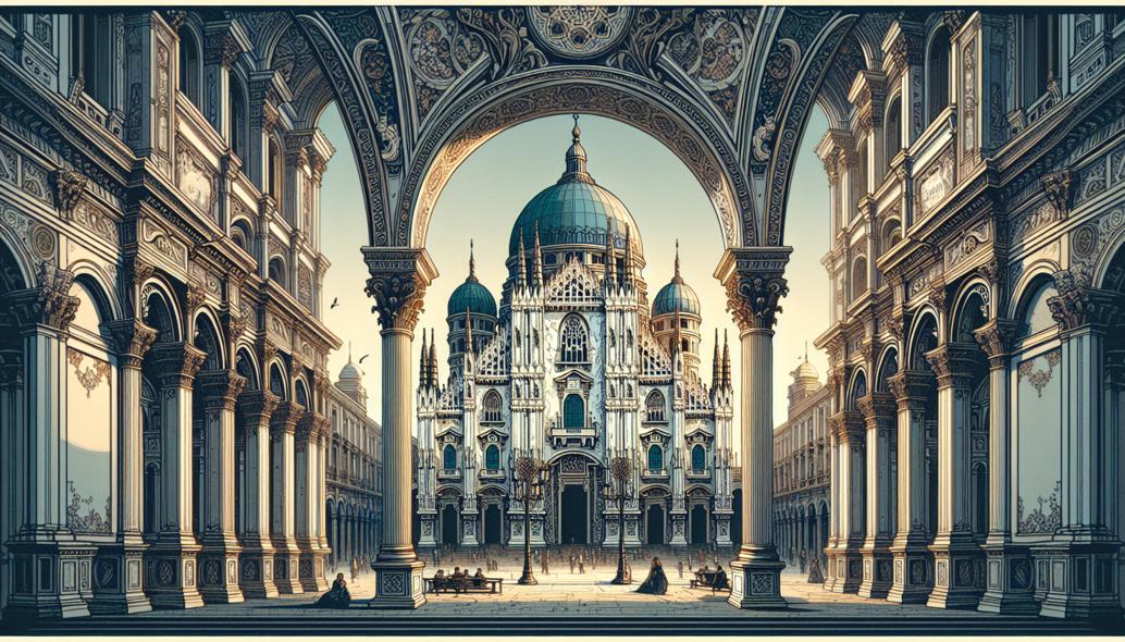 Virtual frames highlighting architectural design