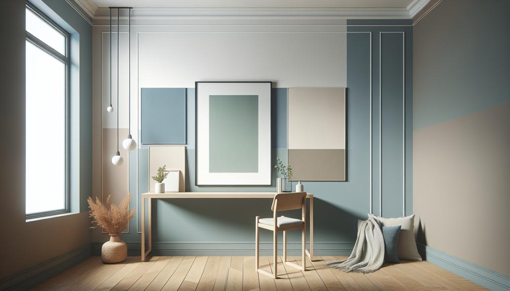 Minimalist art framed in a stylish room